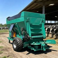Épandeur de compost et d'engrais robuste à remorque, entraîné par tracteur, pour l'élevage