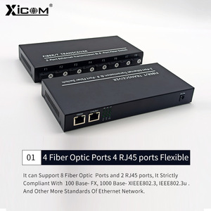 Convertidor de Medios de Fibra Óptica XICOM 1000Mbps, 8 Puertos de Fibra, 2 Puertos RJ45, Switch de Transmisión Ethernet - Product Image 2