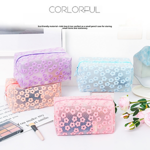 Bolsa de Maquillaje EVA Bordada con Pequeñas Margaritas, Impermeable, Portátil, para Viaje, Almacenamiento de Cosméticos, Bolsa de Aseo para Venta al Por Mayor - Product Image 1