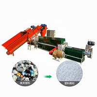 Machine professionnelle de fabrication de granulés de plastique (LLDPE, LDPE, PE, PP) à partir de films usagés, extrudeuse à vis simple, mini-granulateur