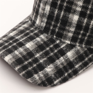Unisex Vintage Promotional 6-Panel 100% Wool Hard-Brimmed Duckbill Baseball <b>Cap</b> Face-Slimming Design for <b>Winter</b> Outdoor Sports - Product Image 6