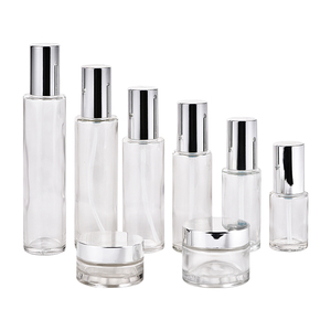 Diskon besar <span class=keywords><strong>Set</strong></span> toples kosmetik bahu datar 30ml-120ml, botol Losion kaca cetak layar 40ml 60ml 80ml 100ml 120ml - Product Image 1