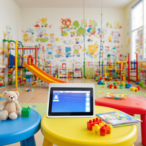 중국 공급 업체 7 인치 터치스크린 무선 인터콤 호스트 확장 크래들 LoRa 시스템 병원 레스토랑 사용 카페 객실 30 - Product Image 5