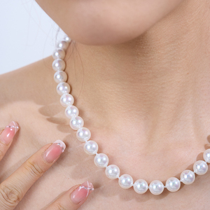 สร้อยคอมุกน้ำจืด ดีไซน์ธรรมชาติ คุณภาพสูง หรูหรา สำหรับเจ้าสาวในงานแต่งงาน - Product Image 2