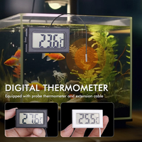 Termometer Digital tangki ikan, dengan Sensor suhu elektronik Mini LCD termometer Digital