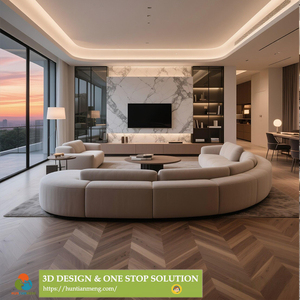 Dịch vụ thiết kế kiến trúc nội thất nhà ở, render 3D biệt thự sang trọng dự án Nigeria cho toàn bộ ngôi nhà - Product Image 1