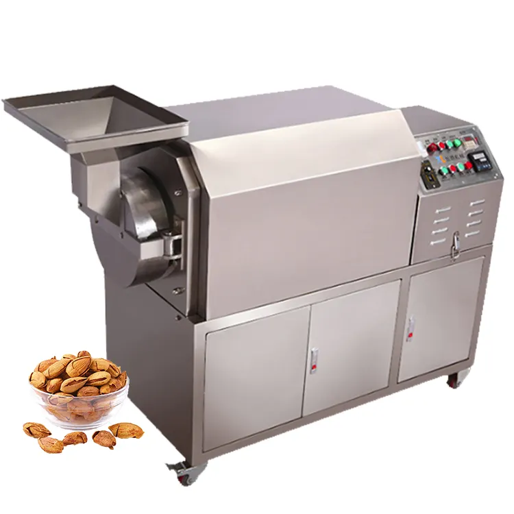 Gas Batch Small Induction Cereal Roaster Nut Roasting Machine In India