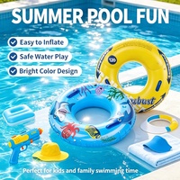 JW-CQ19 En stock, Bouée de natation gonflable en PVC à double chambre, épaissie et double couche, portable, pour adultes et enfants, modèle Célébrité