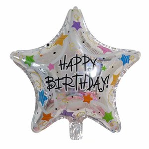 Achetez des ballons en aluminium HLC de 18 pouces, ballons ronds en forme d'étoile pour anniversaire, ballons Feliz Dia pour décorations de fête - Product Image 1