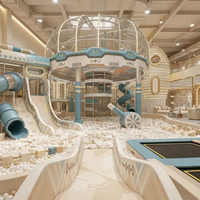 Parque Infantil Interior con Temática de Castillo de Cuento de Hadas, Instalaciones de Entretenimiento Coloridas que Crean un Espacio Divertido para Niños