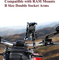 Support de fixation rapide pour guidon de vélo en TPU de 1 pouce, compatible avec le support de téléphone RAM à double bras