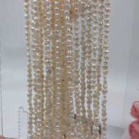 Collier de perles d'eau douce baroques blanches de 6-7 mm, perles polies des deux côtés pour la fabrication de bijoux, vente en gros