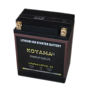 Wholesale High Quality Power Sports Lithium Ion Batteries LFP14L-A2 Motorcycle Battery 12v8ah LiFePO4 Starting Auto Battery