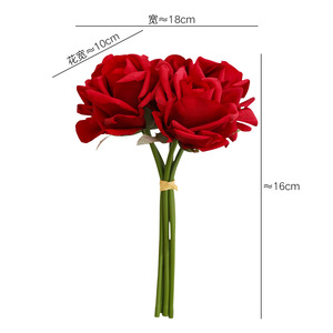 Bouquet de roses artificielles Greenway en soie, aspect réaliste, pour mariage, accessoires décoratifs, toucher hydratant, noué à la main - Product Image 4