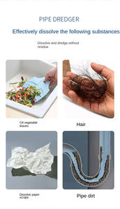 300g Agent de dragage de tuyau d'égout fort poudre de canal de blocage de cuisine et de toilette pour le nettoyage des drains en gros - Product Image 6