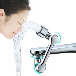 1080 Kran Dapat Diputar Kepala Semprot Wastafel Dapur Tekan Extender Adapter Universal Splash Filter Nozzle Fleksibel Faucet Sprayer