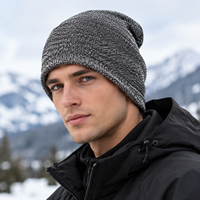 Bonnet réversible réfléchissant en tricot doublé polaire, chaud pour l'hiver, double face, pour hommes et femmes, cyclisme, sports de plein air