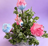 CAIQI Lampe LED Lumineuse Électrique en Forme de Fleur Extraterrestre Imprimée en 3D, Étanche IP65, pour Décoration de Jardin Extérieur