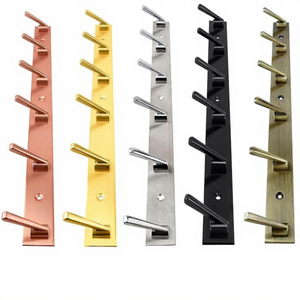 Stainless Steel Portable Wall <b>Hooks</b> 6 <b>Hook</b> <b>Rail</b> Classic Design Rust Resistant Coat Rack for Bathroom Wall or Door Mounting - Product Image 6