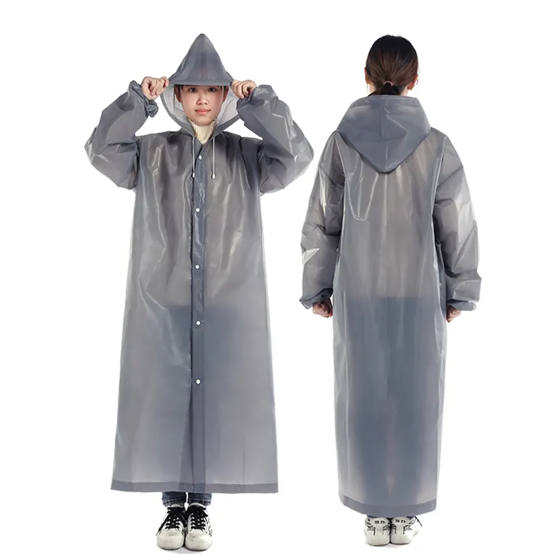 Manteau de pluie peva de haute qualité manteaux pour femmes mode eva pour l'extérieur avec logo personnalisable