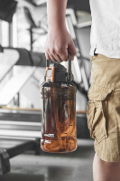 Botella de Agua Deportiva de Gran Capacidad de 2L 2.5L, Libre de BPA, Portátil, a Prueba de Fugas, de Plástico Tritan, con Asa, para Gimnasio, Fitness y Actividades al Aire Libre