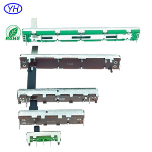 Chất lượng cao 10K 20k tuyến tính 60mm 45mm du lịch TRƯỢT KÉP chiết áp 100k cho âm thanh - Product Image 6