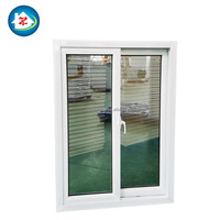 Ventana de PVC Antirrobo con Mosquitera, 3 Rieles, Tamaño Estándar Simple, Ventanas y Puerta de PVC, Ventana Corredera Panamá con Mosquitera