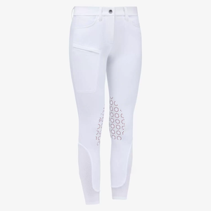 Calzoni da bambina elasticizzati alla moda con tasche con zip in silicone a pois fiori pantaloni da equitazione - Product Image 4