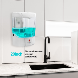 Dispensador de Jabón Automático Inteligente con Sensor de Espuma, Dispensador de Desinfectante de Manos de Plástico, Funciona con Batería, Montado en la Pared, Moderno - Product Image 1
