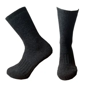 Benutzer definierte schwarze Winter dicke Sport Wandern Ski Crew Socken warme Wolle Merino Socken für Männer