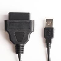 OBD2 Female head to USB2.0 male cable Car driving computer obd adapter GPS power cable