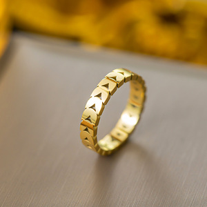 Anillo de oro con forma de Margarita geométrica heterosexual de 18 quilates de acero inoxidable, número romano, mariposa, diamante, apertura, anillo ajustable para mujer - Product Image 4