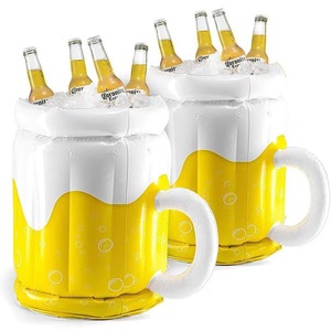 Extérieur Festival Fête Fleur Décoration Décor Porte-Boisson <span class=keywords><strong>Piscine</strong></span> Plateau Pvc Gonflable Flottant Pub Bar Refroidisseur Seau À Glace - Product Image 1
