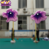 Fleurs géantes gonflables à LED avec capteur mécanique automatique d'ouverture/fermeture, couleur et taille personnalisables, en matériau Oxford/PVC