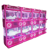 Mini Machine à griffes à jetons maison de poupée vente chaude Arcade poupée grue prix Machine d'amusement pour FEC enfants et adultes métal