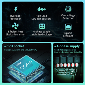 Placa base de control industrial duradera <span class=keywords><strong>Mini</strong></span> <span class=keywords><strong>ITX</strong></span> Intel B660 LGA1700 DDR4 SATA M.2 Placa BASE DE <span class=keywords><strong>PC</strong></span> compacta de automatización industrial - Product Image 6