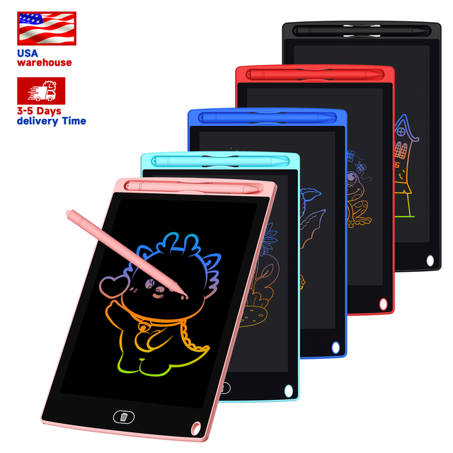 HX Free Shipping Hot Sale Kids' LCD Writing Board Erasable and Reusable Lcd Drawing Tablet Color Screen Digital Memo Pads
