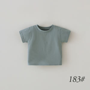 Nuovi Colori, Comoda e Carina Maglietta per Neonati in Cotone Organico Tinta Unita, Top Estivo per Bambini - Product Image 4