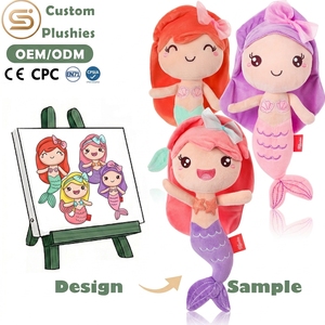 Peluche a Forma di Sirena Kelian, Decorazione a Tema Marino, Regalo di Compleanno, Morbido Pupazzo Stile Oceano per Bambine - Product Image 2
