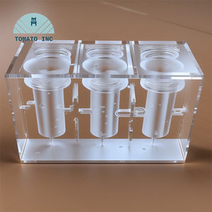 Bloque de Acrílico Transparente con Tallado Interno, Perforación, Pulido de Diamante, Productos de Vidrio Orgánico, Tallado CNC - Product Image 1