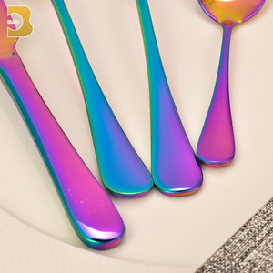 Arc-en-ciel En Acier Inoxydable <span class=keywords><strong>18</strong></span> <span class=keywords><strong>10</strong></span> 24 pièces <span class=keywords><strong>Couverts</strong></span> Maison Bon <span class=keywords><strong>couverts</strong></span> - Product Image 6