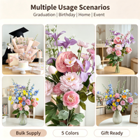Fleurs artificielles en gros pour mariage, fleurs sauvages artificielles pour jardin, fleurs artificielles pour décoration de mariage et séance photo de remise de diplôme