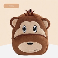Sac à dos en peluche 3D pour enfants de 1 à 4 ans, sac d'école pour la maternelle, sac à dos pour enfants, filles et garçons, vache, singe, sacs d'école