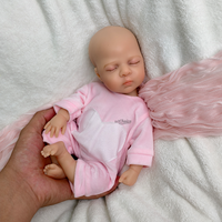 12 "Realistische weiche Silikon Mini Spielzeug puppe 30cm Ganzkörper Reborn Baby Neugeborenes schlafendes Mädchen Modische Puppe für Kinder geschenke