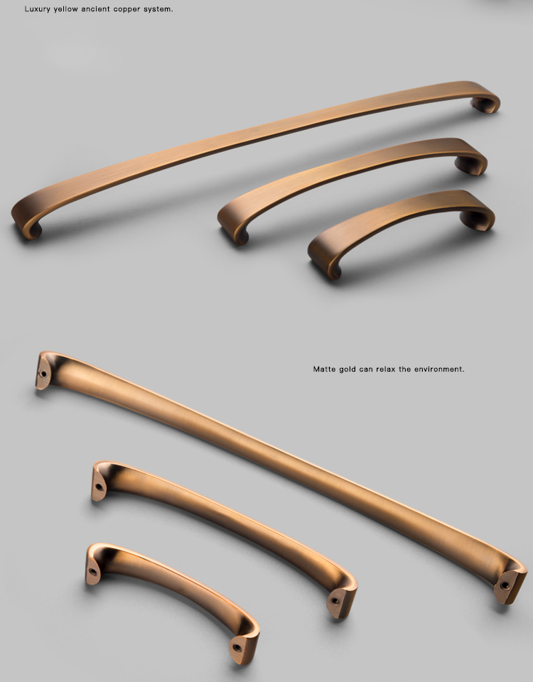 EADER Wonderful line yellow bronze European cabinet handle modern simple design cabinet handle