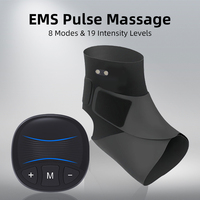 Attelle de massage de cheville EMS réglable avec stabilisation 3D, contrôleur détachable, soutien de compression pour entorse de la cheville, usage sportif