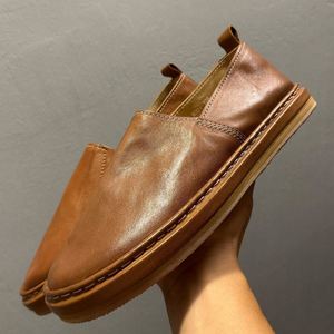 Mocassins de luxe haut de gamme en cuir de cheval, nouveau style 2025, chaussures plates décontractées rétro pour hommes, chaussures de marche confortables - Product Image 6