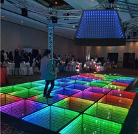 Miroir de piste de danse à lumières mobiles 3D 15W Power Outdoor Wedding Stage Party Tiles Lighting up Stage