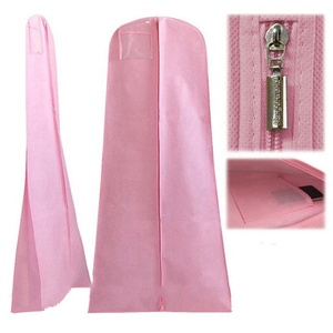 उच्च गुणवत्ता foldable लंबी शादी की पोशाक कवर कपड़े पजामा कपड़ा कवर परिधान बैग के साथ कस्टम लोगो - Product Image 5