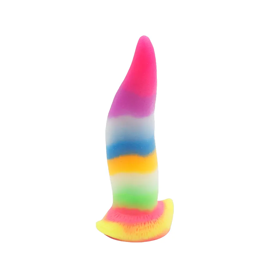 大人のセックス製品メーカーOEM大人のおもちゃ液体シリコーン動物モンスターレインボーディルド